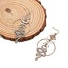 Gothic Geometric Round Dangle Earrings - Retro Moon, Snake, Demon Eye Hoop Earrings
