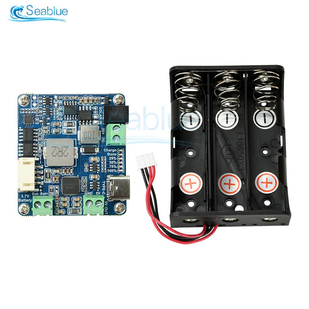6-24V Solar Power Manager 5V 3A Regulated Output With MPPT Charging Supports PD/QC Type-C Interface for Solar Power Generation