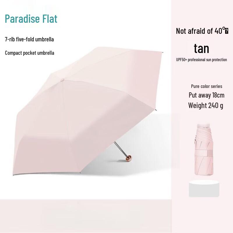 Heaven Compact UV Protection 5-Fold Umbrella
