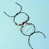 2X Matching Yin Yang Tai for Chi Bracelet Set Hand Woven Adjustable Bracelets for Creative Jewelry Gift for Relatives Lo