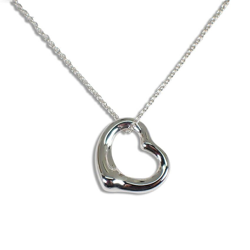 

[Б/у] TIFFANY/Tiffany 925 Open Heart Подвеска/ожерелье [g277-78]