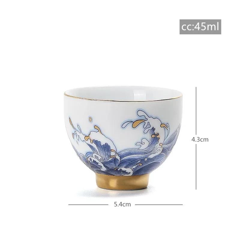 Chinesische Keramik Teetasse Persönliche Meditation Einzelne Tasse Tragbare Reise Teeschale Pu'er Meistertasse Handgefertigt Teezubehör