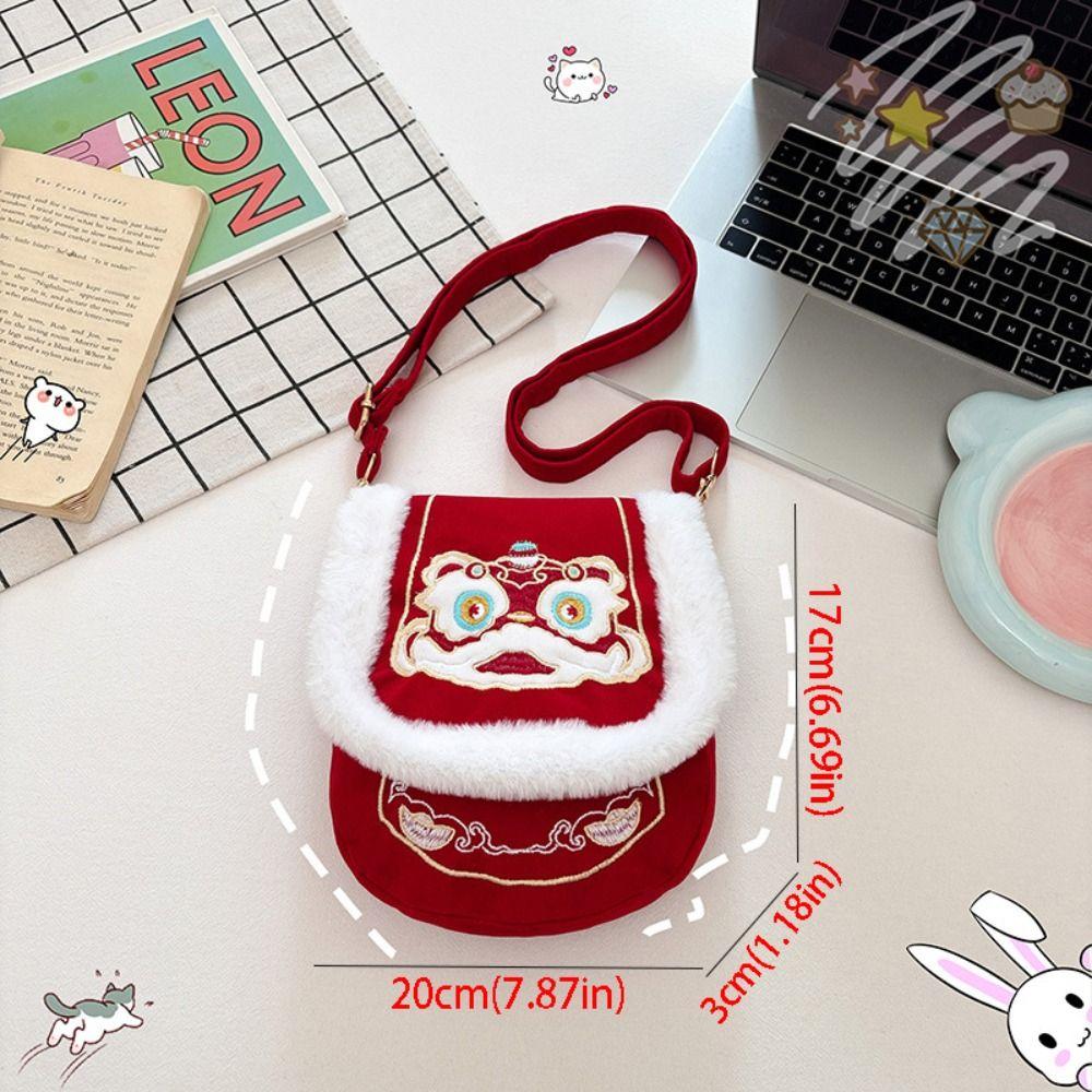 Chinese Style 2026 Red Envelope Lion Dance Children's Money Bag Childrens Gift