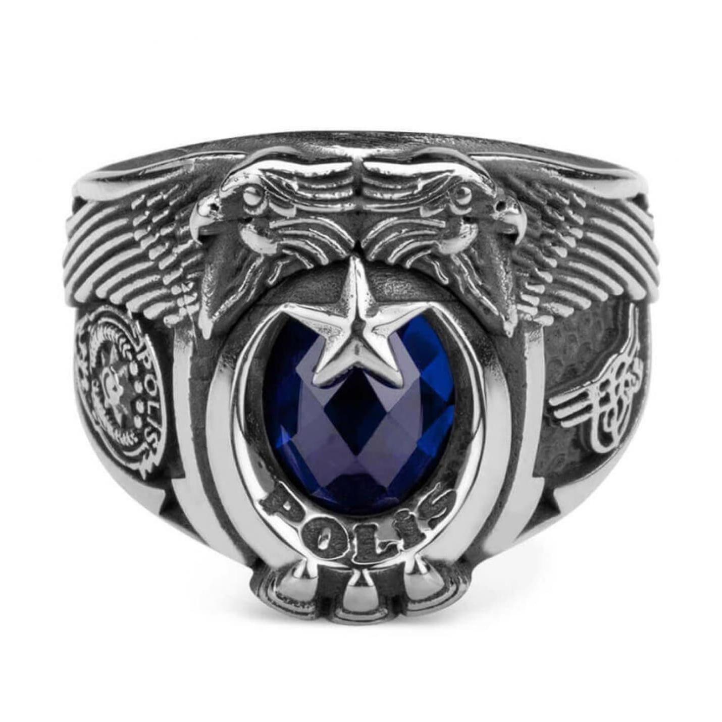 

Полицейское кольцо османской тугры с головой двуглавого орла