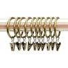 Metal Curtain Rings With Clips 25 Mm Interior Diameter Pack of 10 for Window Drapery Drapes Hanging, Divider Fabric, and Backdrops Display