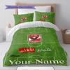 Name Custom Al Ahly Sporting Pattern Bedding Set Quilt Cover Pillowcase Home Decor Gift (1 * duvet cover + 2 * pillowcase, without core)