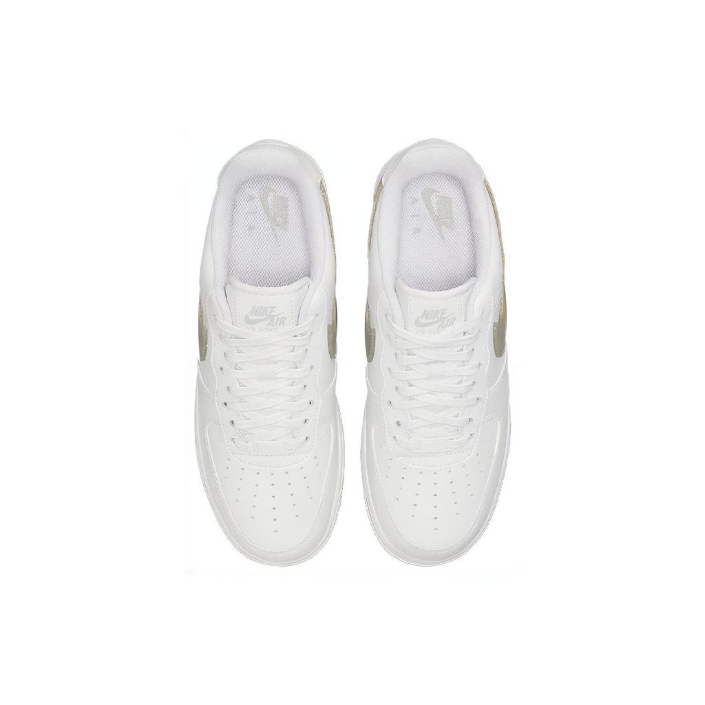 Nike Air Force 1 Low Λευκό Χρυσό Γκλίτερ Swoosh Γυναικεία DH4407-101