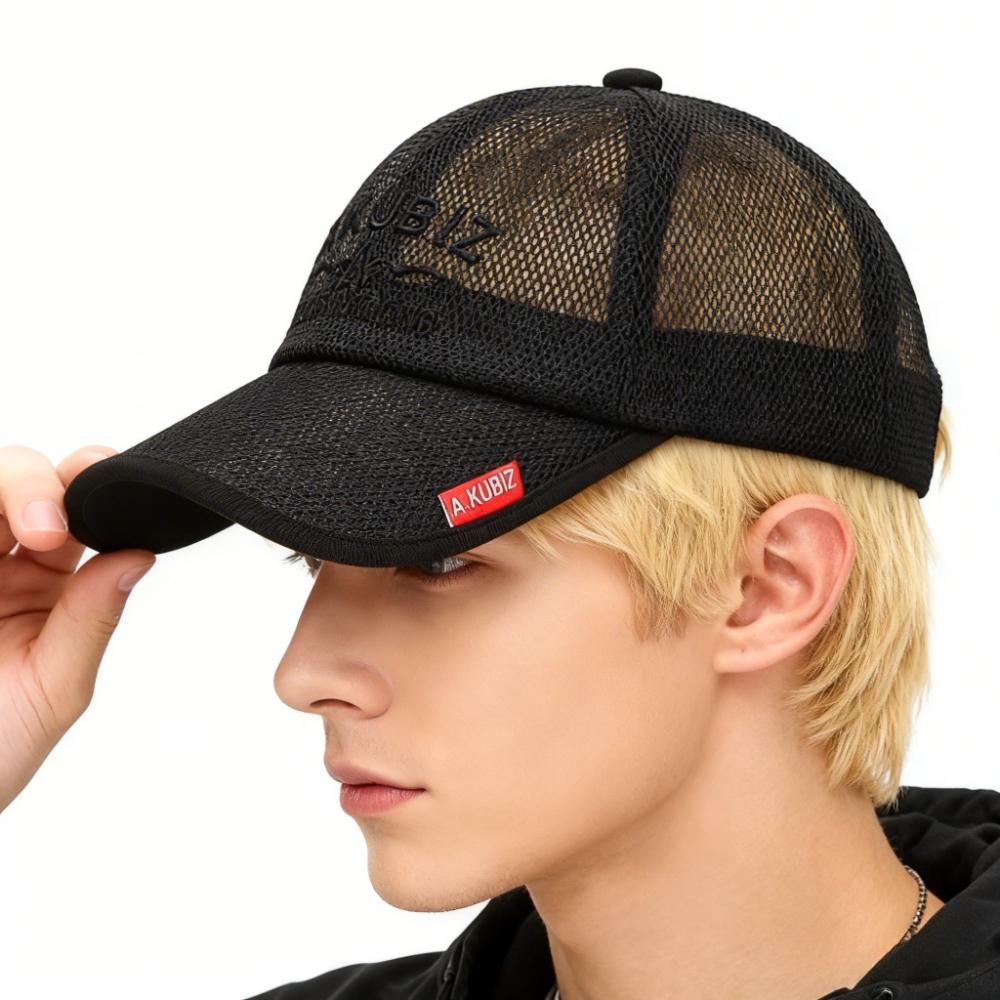 Letter Embroidered Mesh Breathable Baseball Cap Unisex Summer Meshes Peaked Cap Outdoor Leisure Sun Protection Mesh Sun Hat