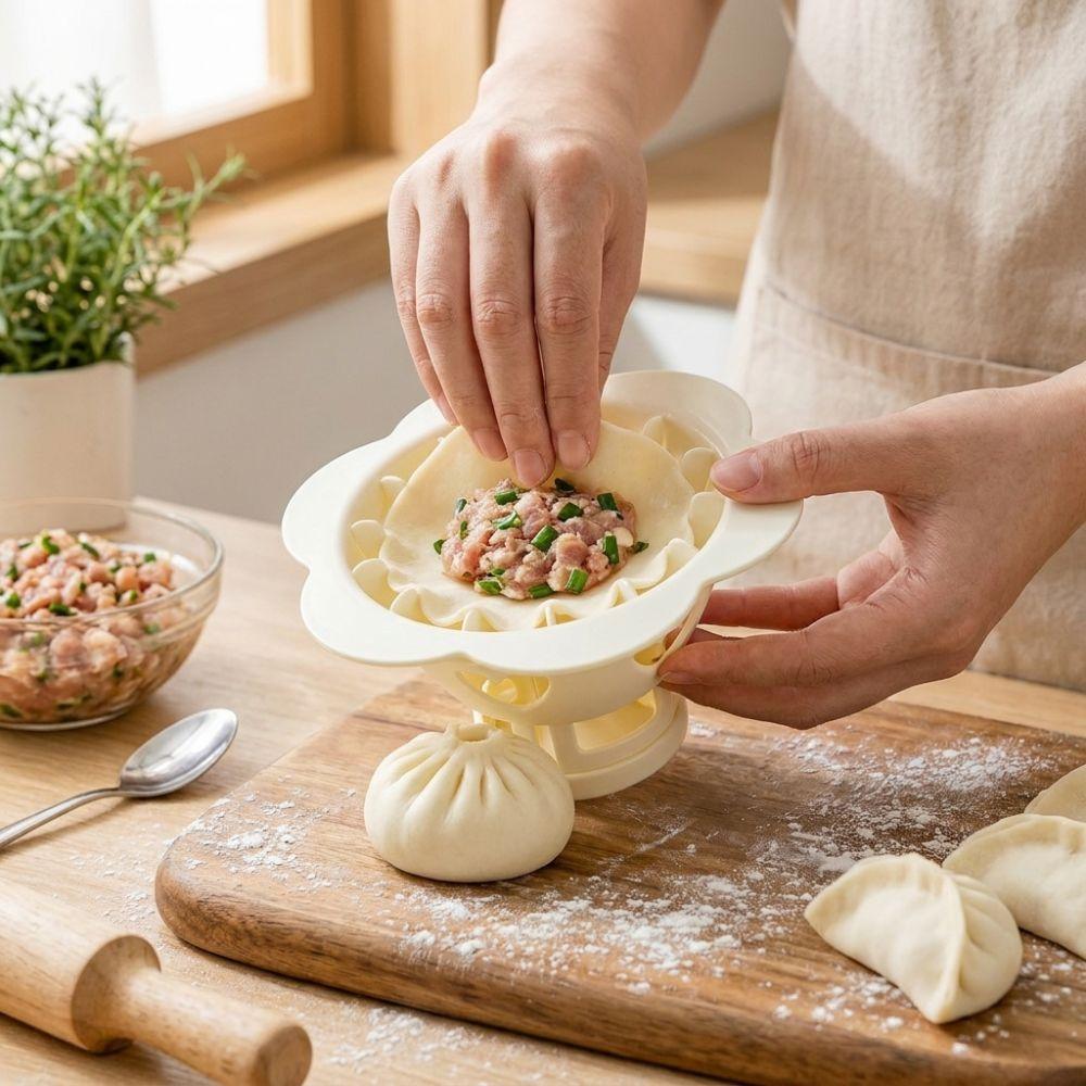 Non-stick Baozi Maker Mold Plastic DIY Pastry Press Flower Dumpling Mold  Breakfast Bun Making