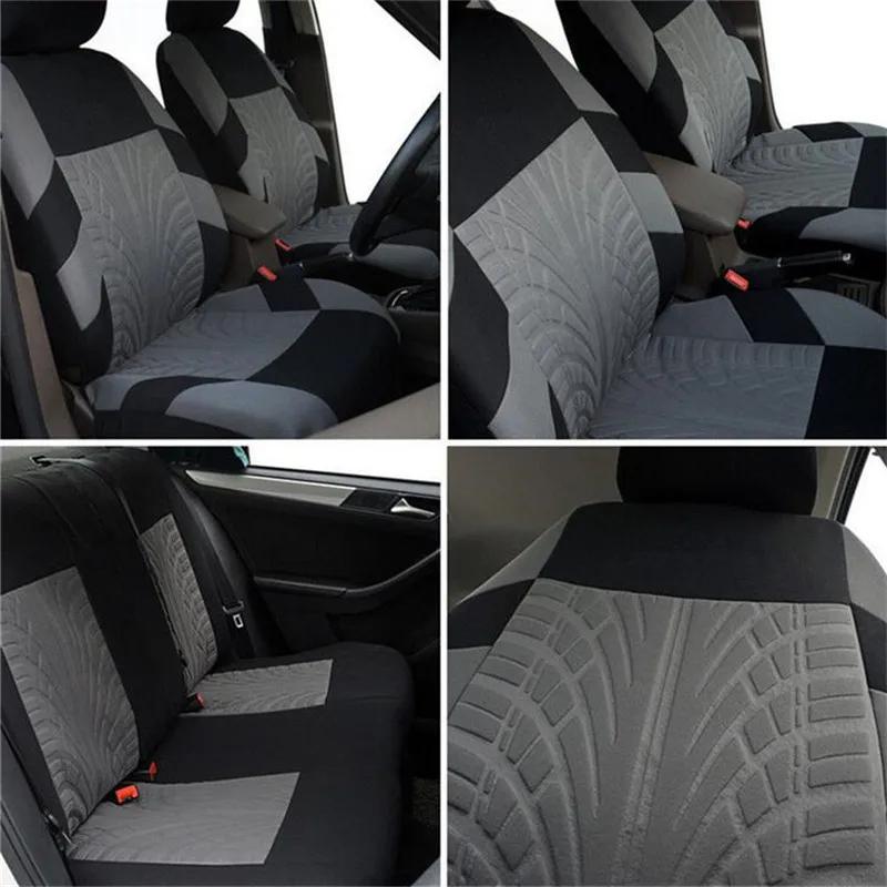 Embroidery Car Seat Cover Set Fit for Dacia Duster Sandero Renault Clio Fiat Panda Lancia Ypsilon Universal Car Seat Protection