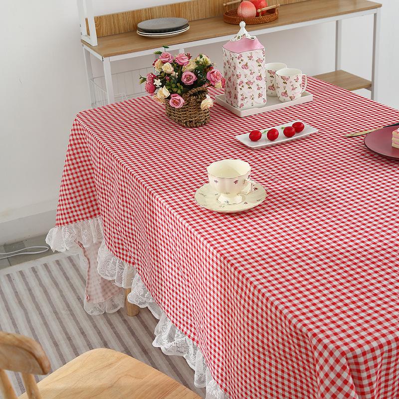 Ins Wind Cotton And Linen Tablecloth Amazon Ethnic Style Lace Lace Table Cloth Internet Celebrity Background Decorative Tablecloth