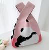Festive Knit Souvenir Tote: Versatile Casual Handbag & Classic Storage Bag