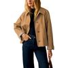 Womens Casual Vintage Blazer Single-Breasted Lapel Short Jacket Fall 2025