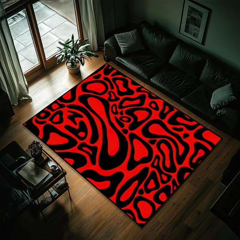 

Modern Abstract Wave Pattern Carpet Set of 6 Vibrant Colors Non Slip Large Area Rugs for Living Room Soft Floor Mat Home Decor 40X60CM
