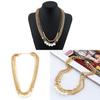 Pearl Layered Necklace For Women With Geometric Design And Water Wave Chain For Gifts And Travel