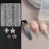 3D Design Nail Carving Mold Clear Silicone 3D Silicone Nail Art Molds Flower Nail Mold  Nail Art