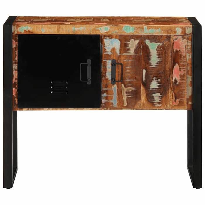 VidaXL Armoire console multicolore 90x35x75cm bois massif récupération, table, table d'appoint, table de couloir, table 4013572