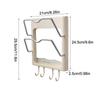 Wall Mounted Hair Dryer Holder Curling Iron Holder Hair Styling Tools Organizer With Shelf Hooks Multi-Functional Storage Rack