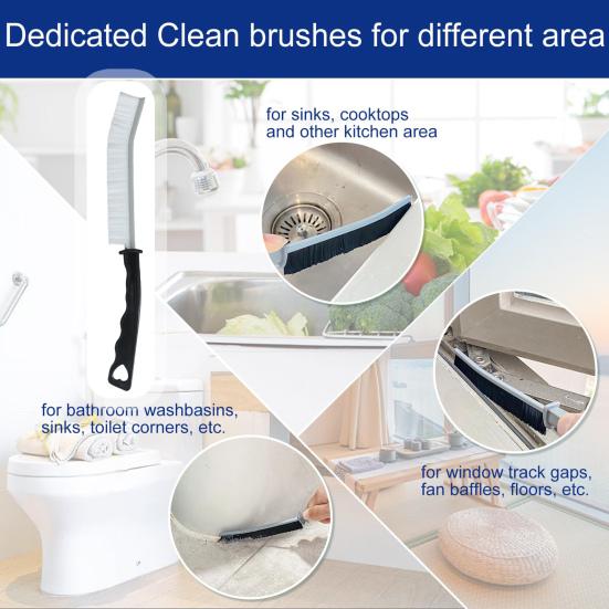 6Pcs Gap Cleaning Brush Flexible Durable Ergonomic Handle Crevice Cleaning Brush