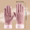 1Pair Autumn Winter Woman Warmth Gloves Plush Touchscreen Compatible Gloves Windproof Warm Cycling Mountaineering Gloves