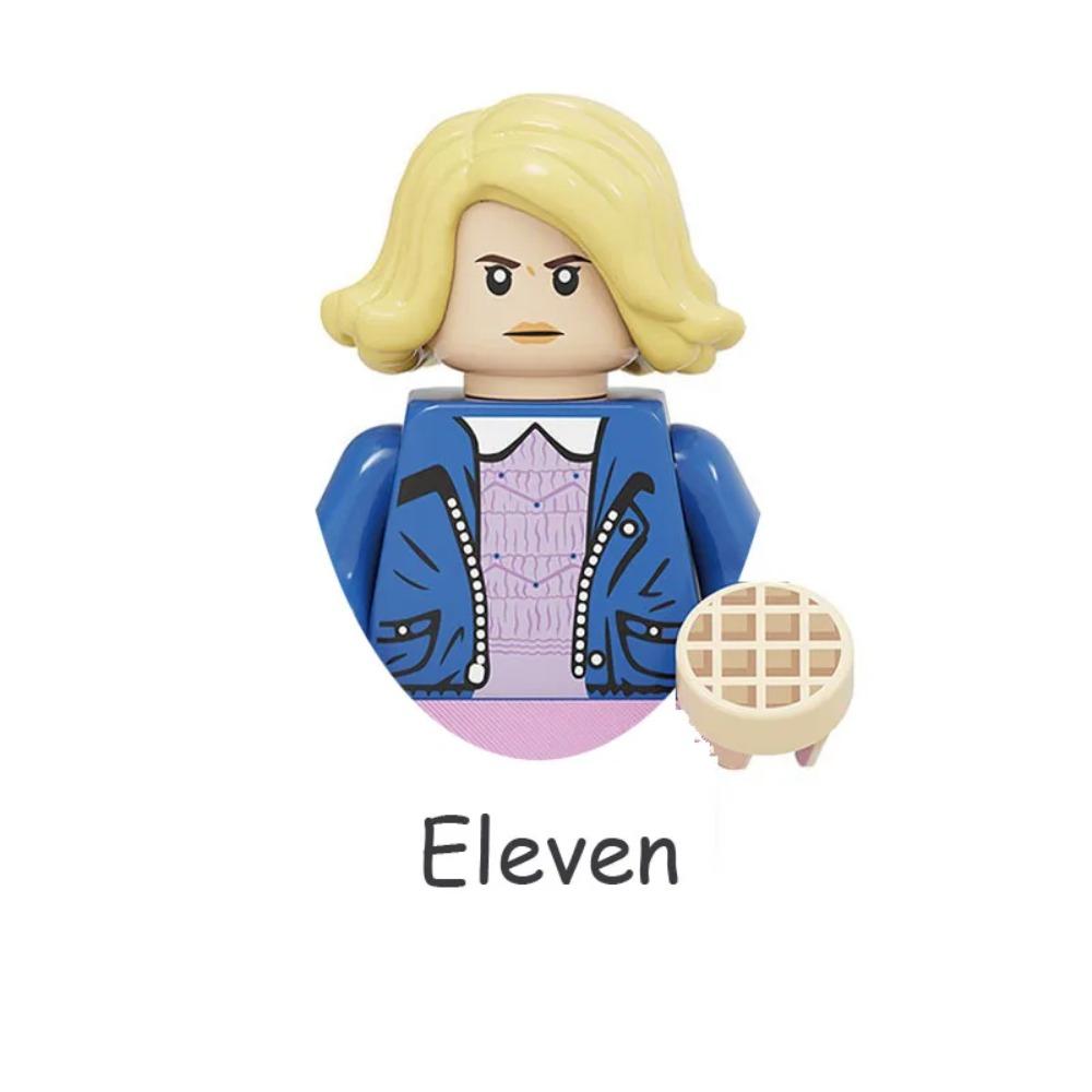 4Pcs/Set Dustin Eleven Mike Will Hopper Joyce Brenner Demogorgon Vecna Model Buliding Blocks Bricks Construction Toys For Kids