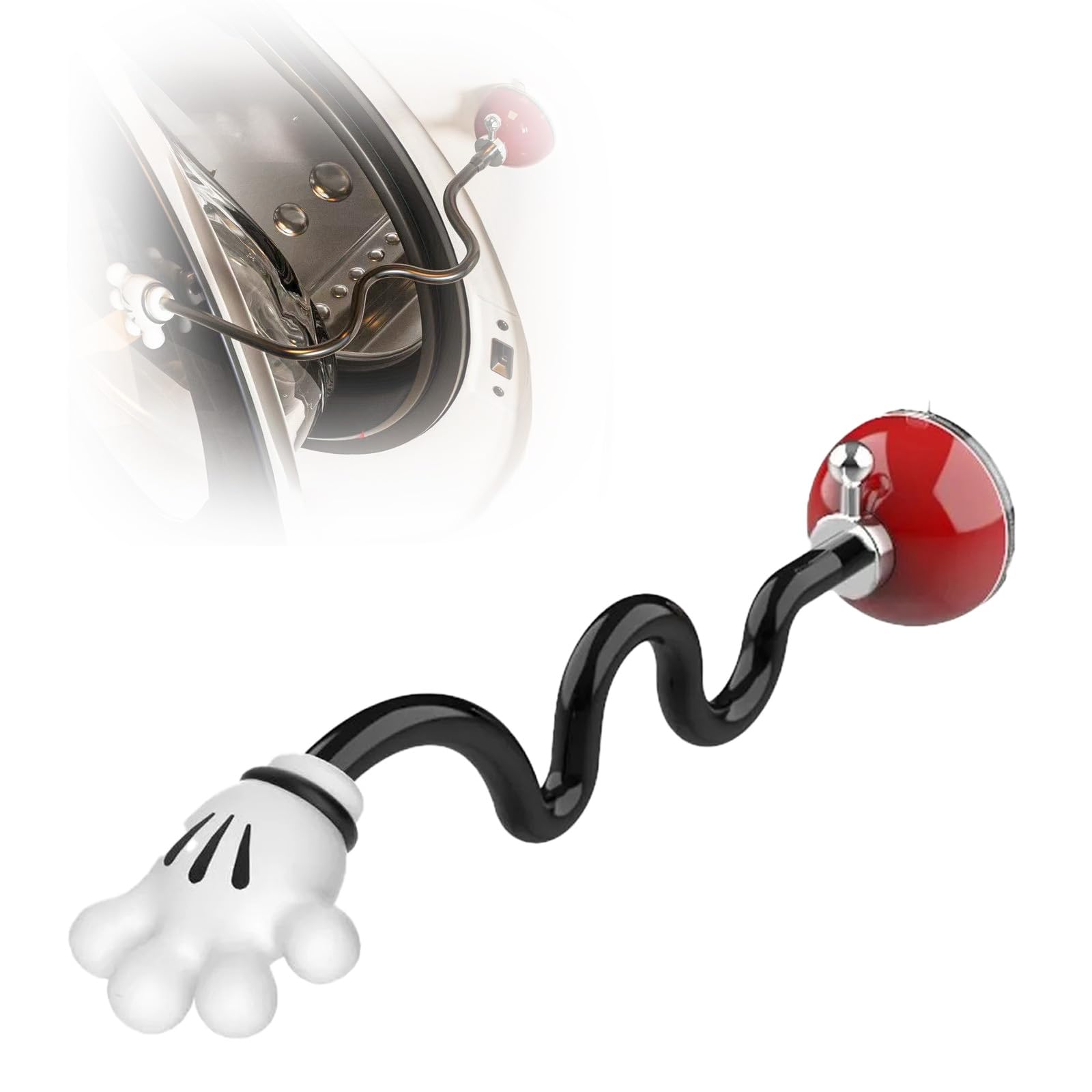 

Присоска-підпірка для дверей пральної машини-автомата, Тримач дверцят пральної машини-автомата, Підходить для більшості пральних машин та дверей пральні в RV, Регульований інструмент позиціонування