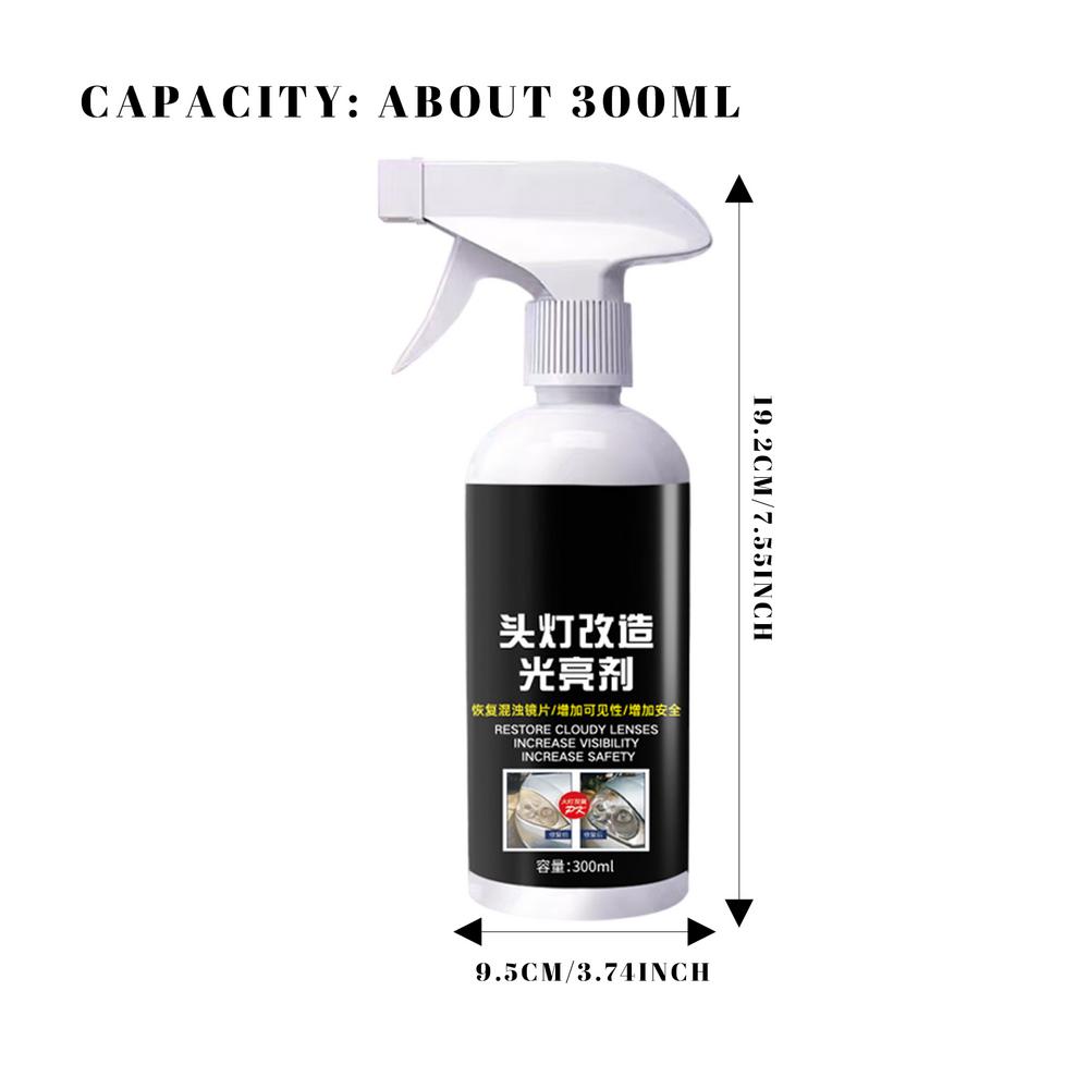 

Очиститель фар Средство для ремонта автомобильных фар Средство для покрытия фар 300 мл Очиститель фар в спрее для восстановления тусклых и пожелтевших