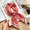 Spring and Autumn thin flight attendant occupation small scarf headscarf small square scarf female foreign style literary Korean versatile cartoon sil
