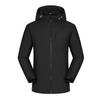 Women Solid Stripe Rain Jacket Outdoor Plus Waterproof Hooded Raincoat Windproof