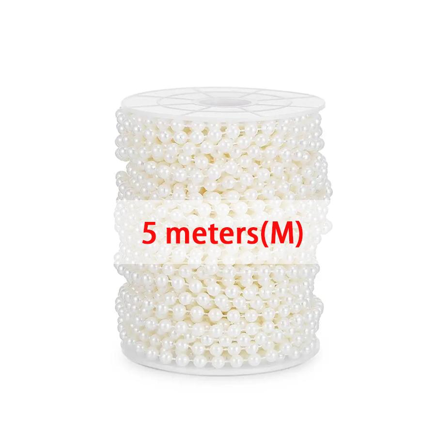 1/2pcs Circular String Plastic Pearl Chain Connecting Beads DIY Decor Handmade Sewing Accessories for Indoor Wedding Party XJM