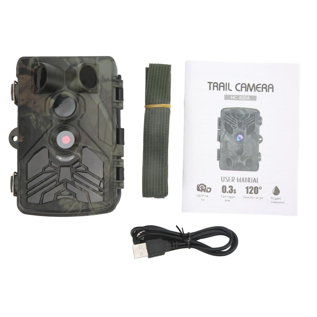 Outdoor Hunting Trail Camera Motion Activated Trail Camera with Infrared Night Vision for Security Monitoring