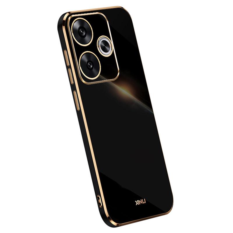 

For Xiaomi Redmi Turbo 3 5G/Poco F6 5G Case TPU Phone Cover Electroplating Edge Black