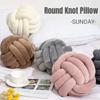 Round Knot Pillow Ball Aesthetic Ultra Soft Plush Sofa Pillows Living Room Decorative Creative Weave Throw Cushion Office Chair