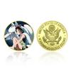 Japanese anime commemorative coin gift box set, cat gold and silver coins, fan collection