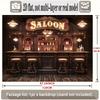 2D Old West Bar Backdrop, Rustic Saloon Pub Themed Photography Background