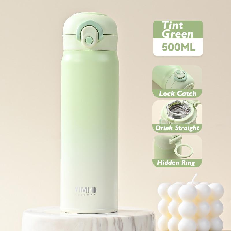 

500ml large capacity thickened 316 stainless steel vacuum Thermal insulation portable Tumbler Thermos Water bottle Coffee cup зелений