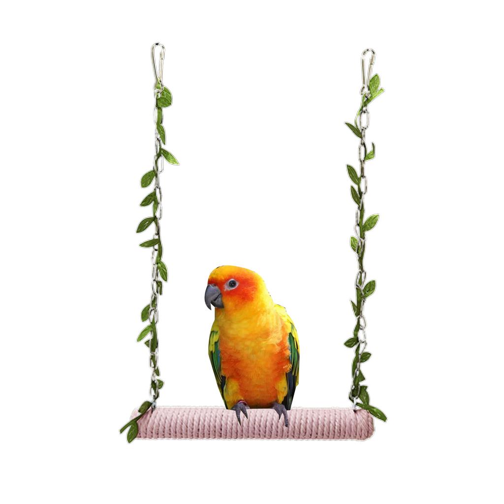 Parrots Bridge Hammock Swing Bridge Swing Standing Training Supplies Bridge Wood Hammock with Twisted Rope Toy
