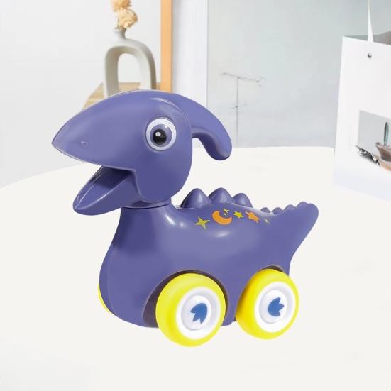 Pull Back Dinosaur Car Toys for Kids Cartoon Dino Figures Vehicle