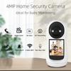3MP PTZ Wifi Kamera 2,8 İnç IPS Ekranlı Görüntülü Görüşme Bebek Ağlaması Ses Algılama Güvenlik IP Kamerası Bebek Evcil Hayvan Monitörü iCSee Akıllı Ev