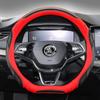 Coprivolante Auto a Forma di D in Pelle Fibra di Carbonio per Skoda Octavia Fabia Kamiq Rapid Accessori Auto