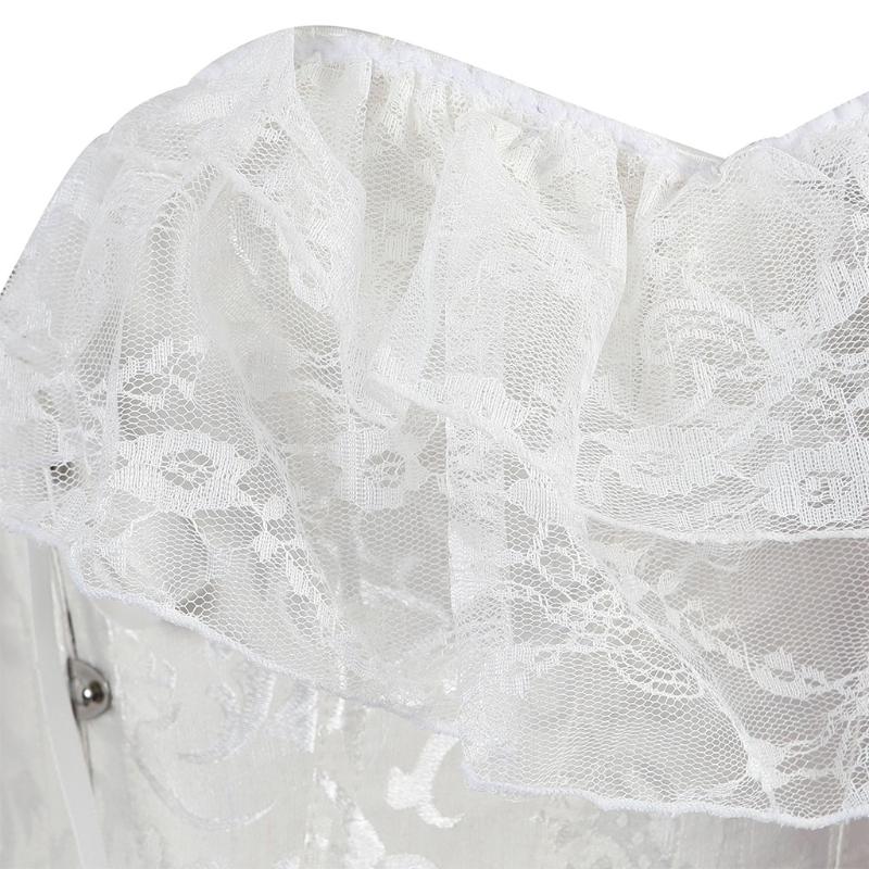 Women's Gothc Sexy Lingerie with Adjustable Belt Elegant Top Bustier Lace Corset Fashion Lace Bustier