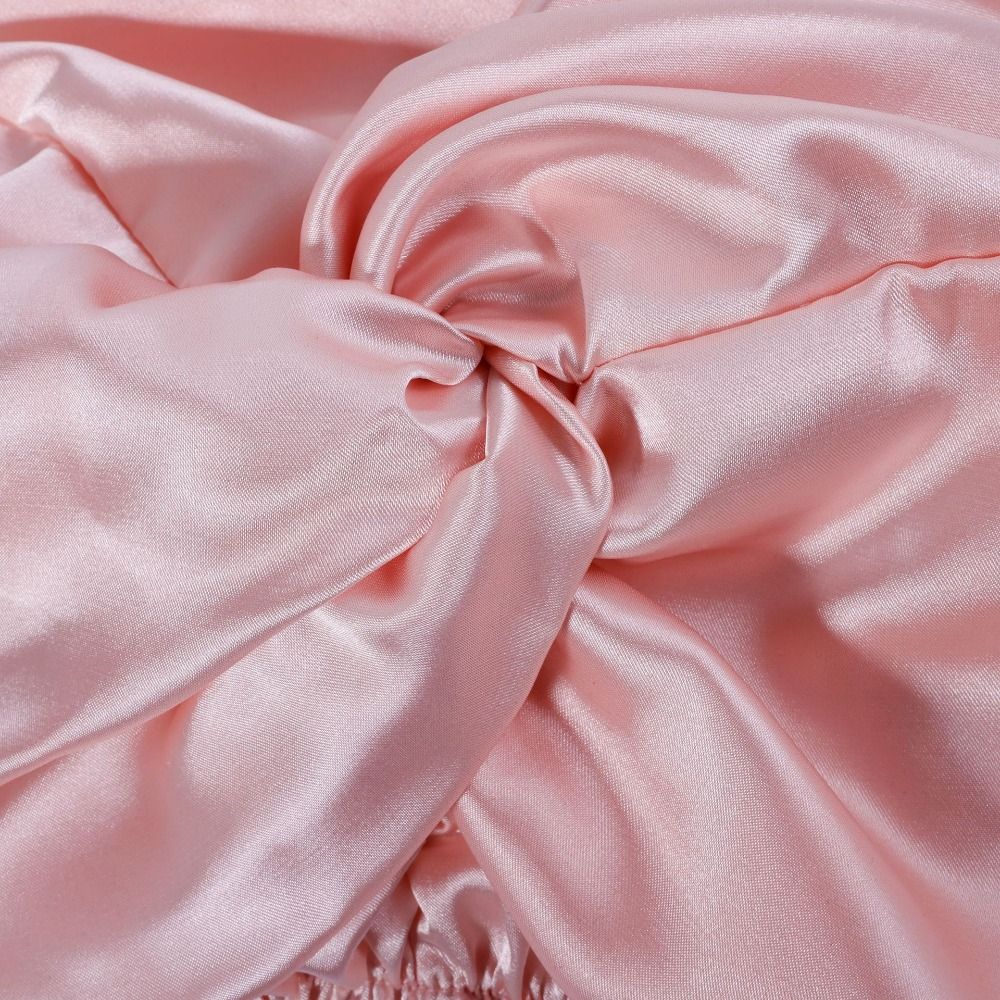 Adjustable Mulberry Silk Wrap Satin Fabric Pure Silk Turban Premium Night Sleep Cap  Curly Hair