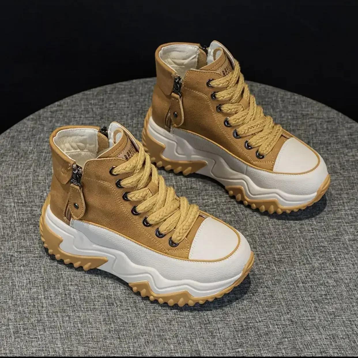 

Модные зимние женские кроссовки на платформе, черные туфли, весенние кроссовки из натуральной кожи, сохраняющие тепло, модные ботинки, зимние ботинки botas 40