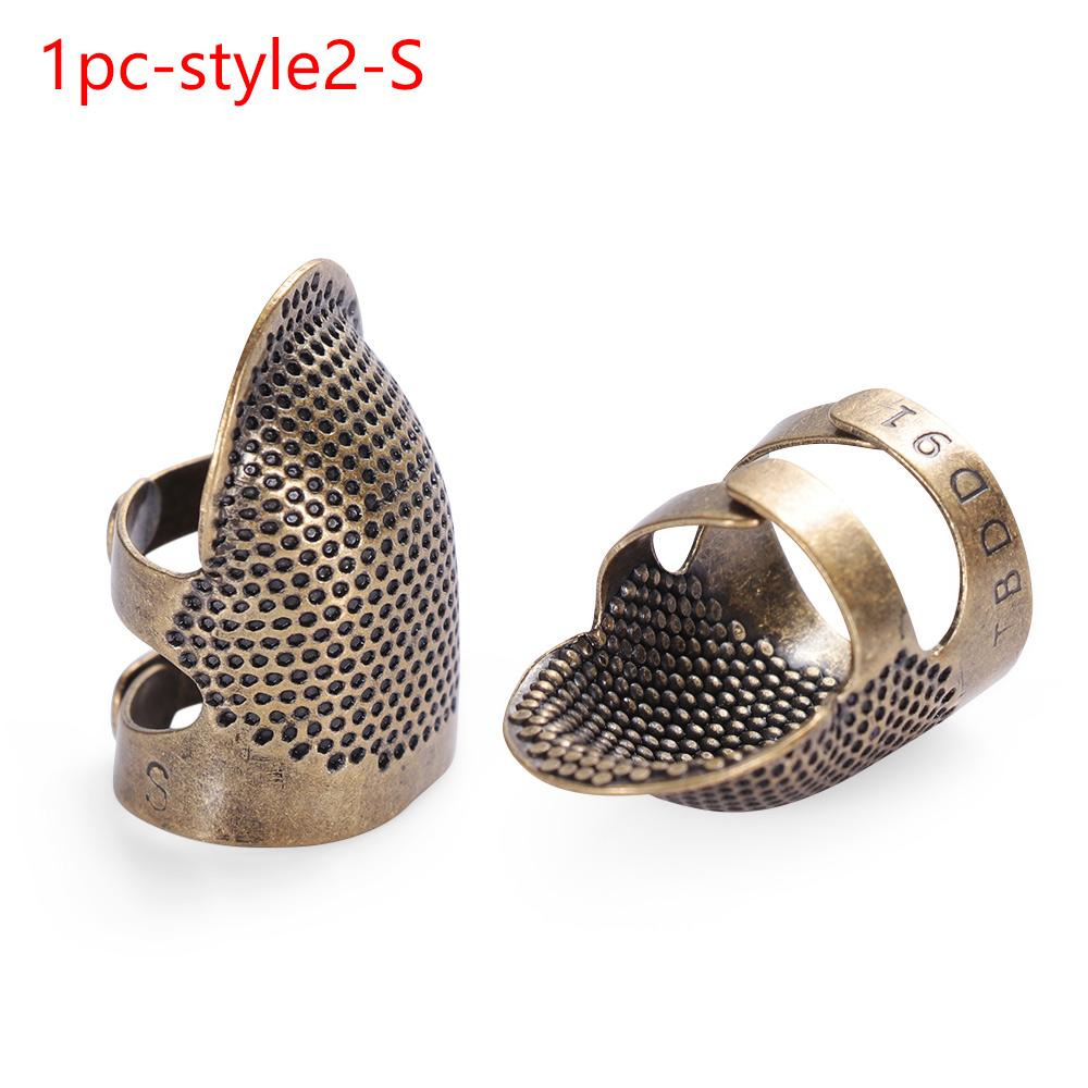 1pc Vintage Gold Finger Protector Needle Thimble Antique Ring Handworking Metal Stitching Tools DIY Crafts Sewing Accessories