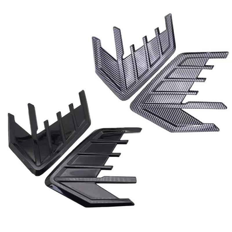 2pcs Universal Car Air Flow Fender Hood Intake Vent Cover Trim Carbon Fiber Side Wing Decals Body Ventilation Sticker