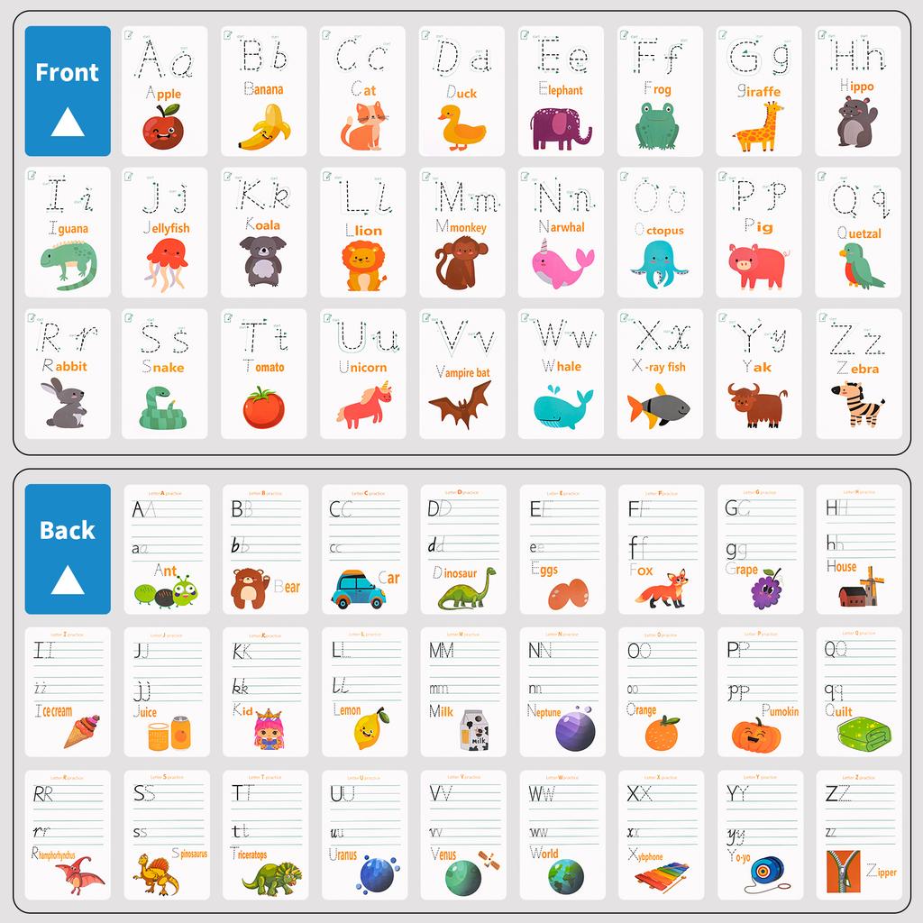 Animals English Words Learning Flashcards Kids Practice Words Cards Montessori Toys Early Toddler Educational Toys for Kid Gifts