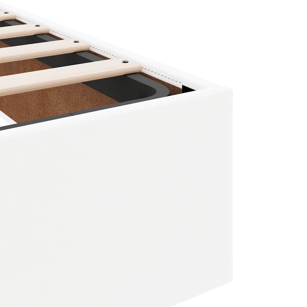 Ottoman Bed Without Mattress White 160x200 Cm Faux Leather