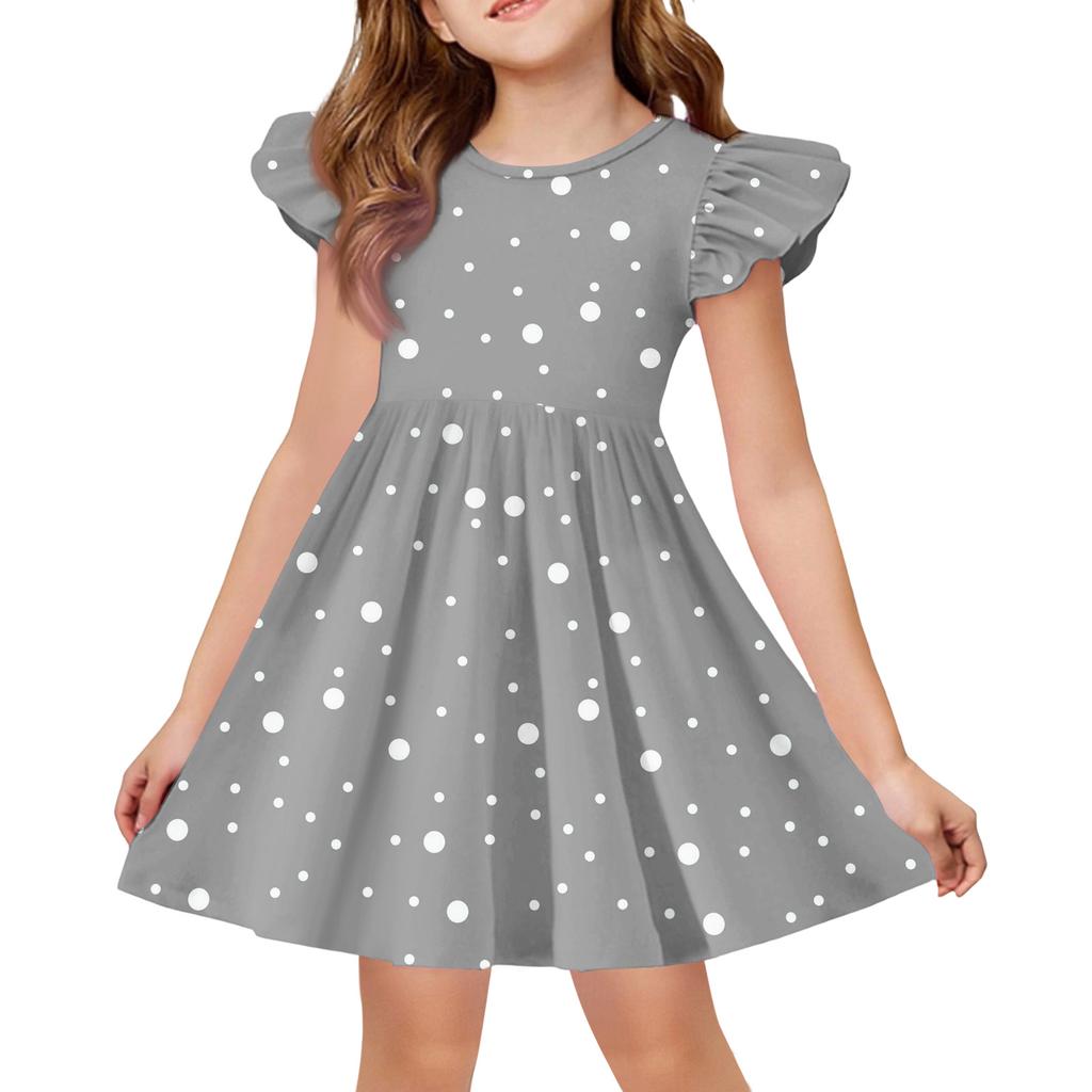 Girls' Summer Princess Dress - A-Line T-Shirt Dress Easter Day