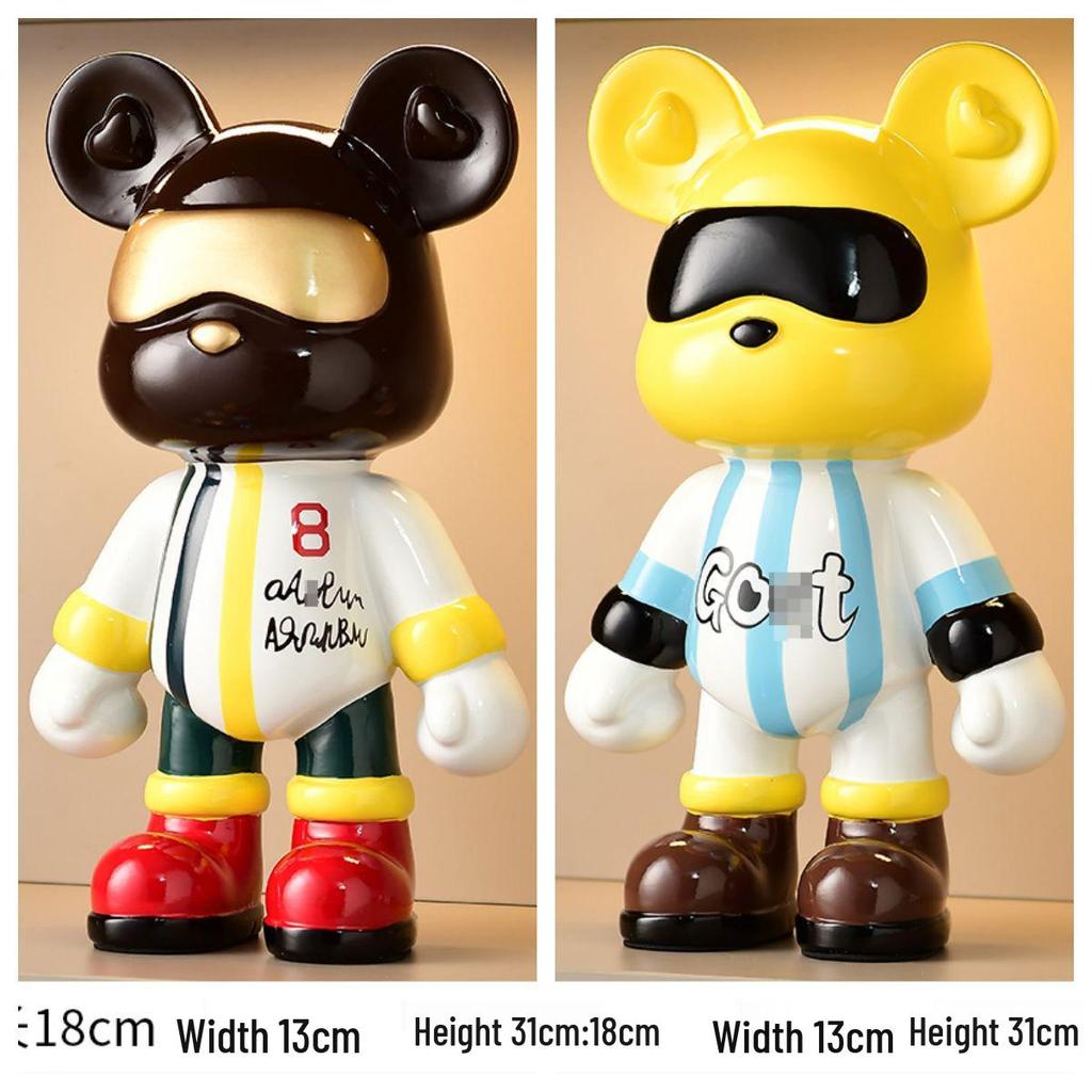 Trendy Beer Figuur Spaarpot - Creatieve Cartoon Decoratie voor Moderne Woonkamers