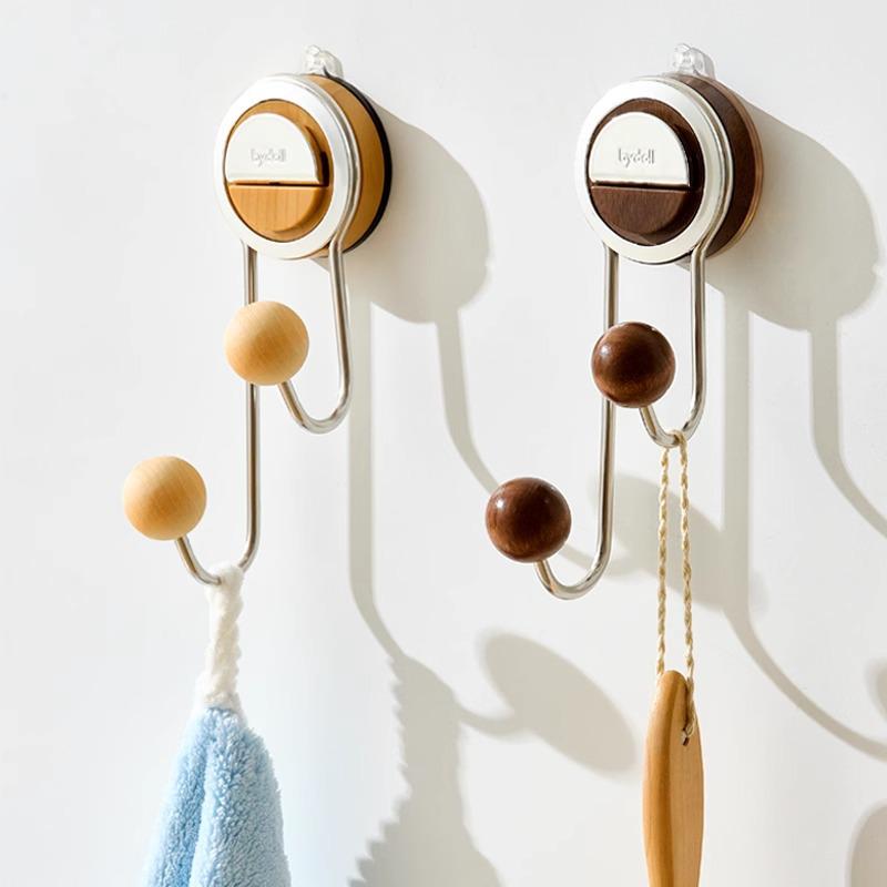 Strong Load-Bearing Suction Cup Wall Hook for No-Drill Bathroom & Door Hanging